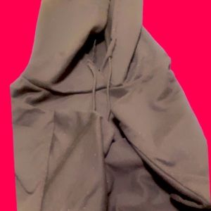 Black plus crop hoodie